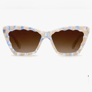 KREWE gingham sunglasses with brown gradient lenses. No sign of wear.